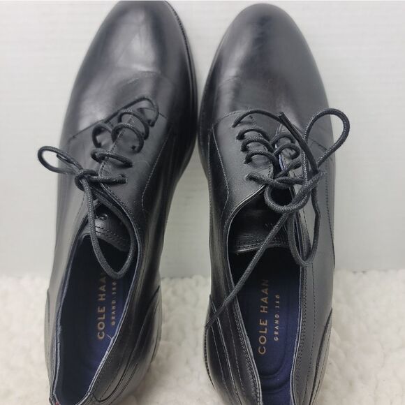 Cole Haan Modern Essential Mens Oxford  Size 8 Black Leather Plain Toe C30582 - Picture 8 of 10